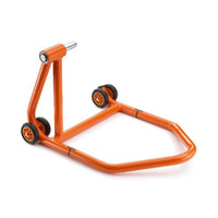 Rear wheel work stand for single-sided swing arm