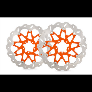 Wave brake disc set